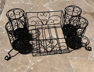 Black Metal Buffet Caddie