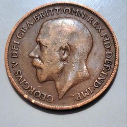 1920 GREAT BRITAIN 1 PENNY GEORGE V BRONZE