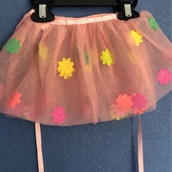 Girls Flower Star Tulle Skirt