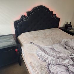 Queen Bed / 2 Stands / Dresser / TV
