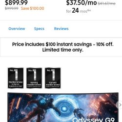 Brand New 49 Inch Ultrawide Monitor With 2year Samsung Warranty