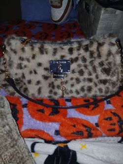 Juicy Couture Leopard Faux Fur Shoulder Bag