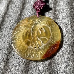 Vintage Transparent Jade Necklace