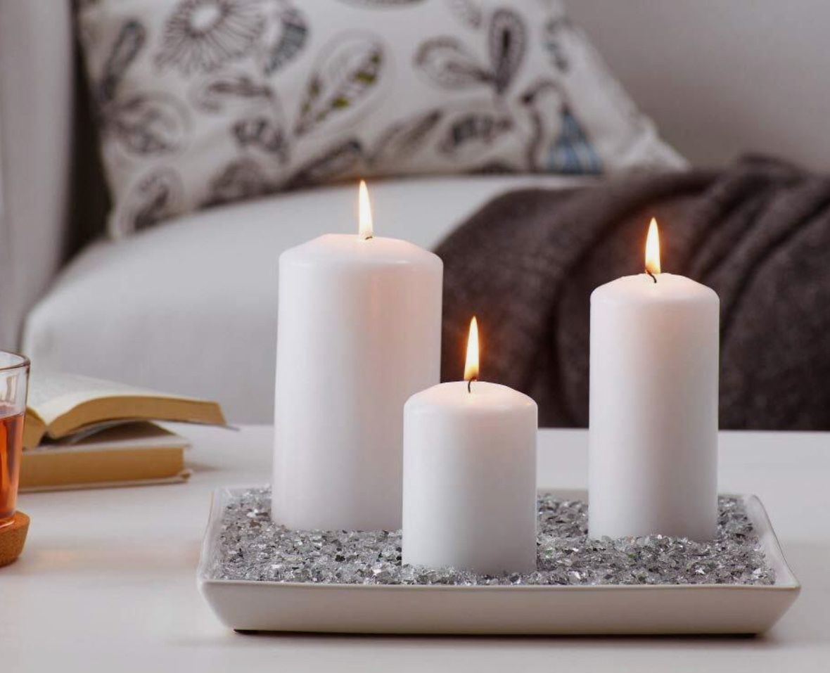 3 containers silver crushed glass You can decorate and make festive arrangements with crushed glass
