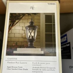 allen + roth Castine 19.5-in Bronze Traditional Light Post Lantern