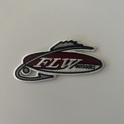 FLW Fishing Hook Logo Iron-On Patch  