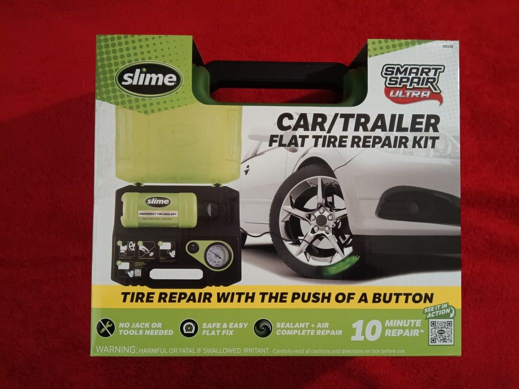 Slime Smart Spair Ultra Car/Trailer Flat Tire Repair Kit