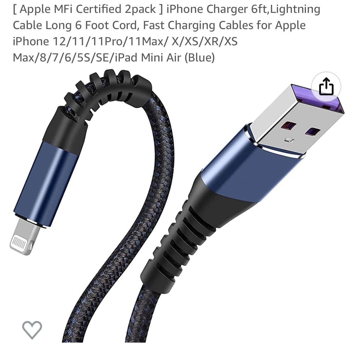 iPhone Charger 6 Feet