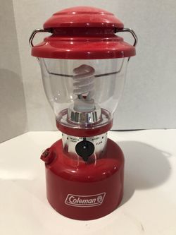 Coleman Red Lantern / Camping Light, Preowned, Needs New Bulb