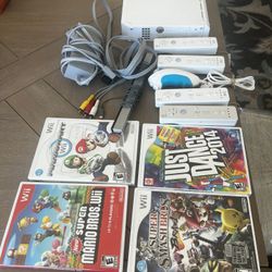 Wii  Console With Games And Controllers 