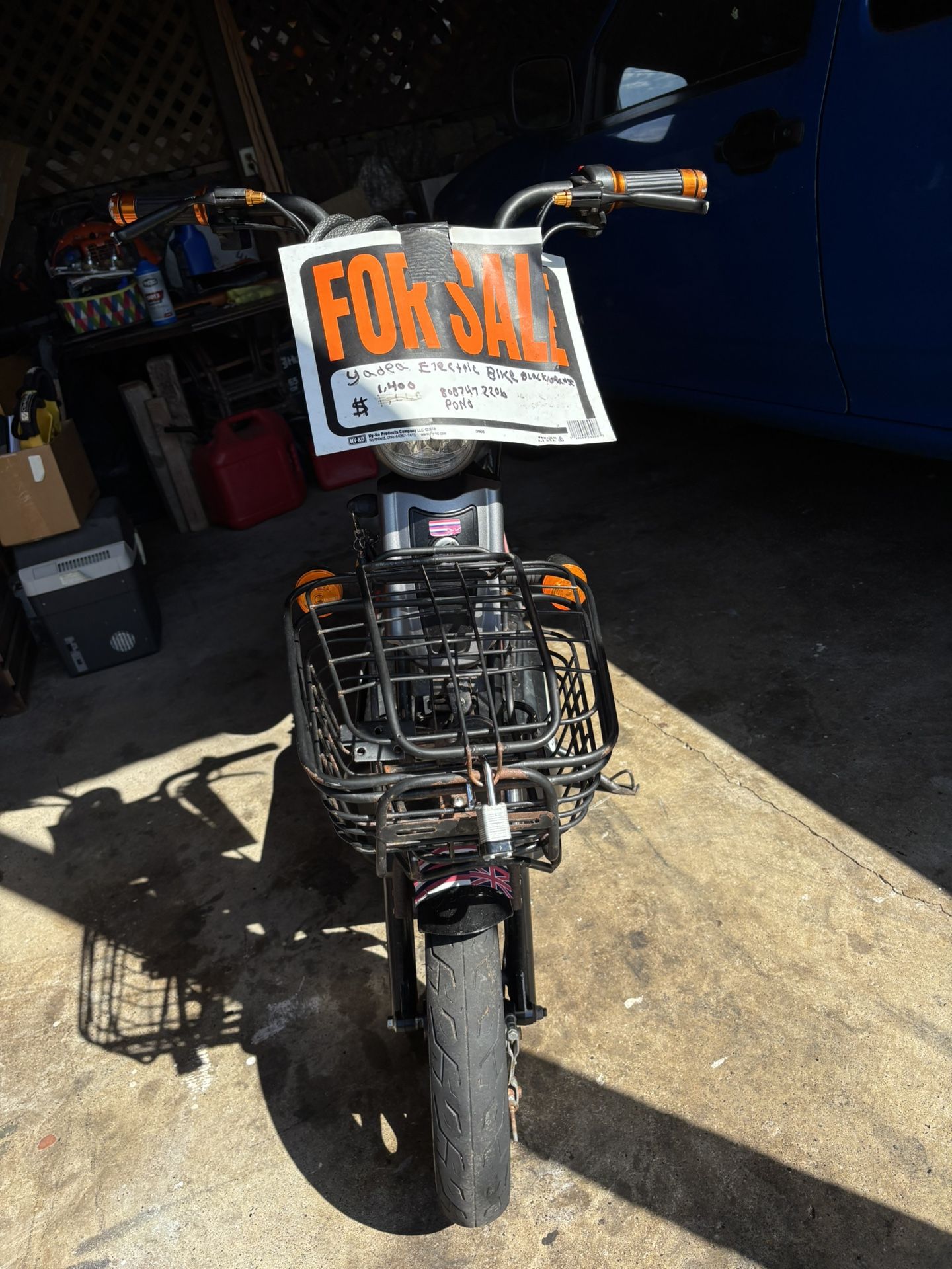 Yadea Black Orange Electric Bike
