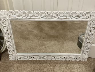Wooden Framed Mirror. 38 1/2” W X 25” H