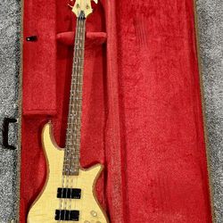 Schecter Guitar Research Stiletto Custom-4 Bass Satin Natural with hard case