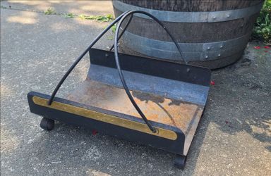 Nice Metal Kindling Wood Holder With Handles