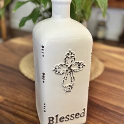 Christian Decor - “BLESSED” Vase