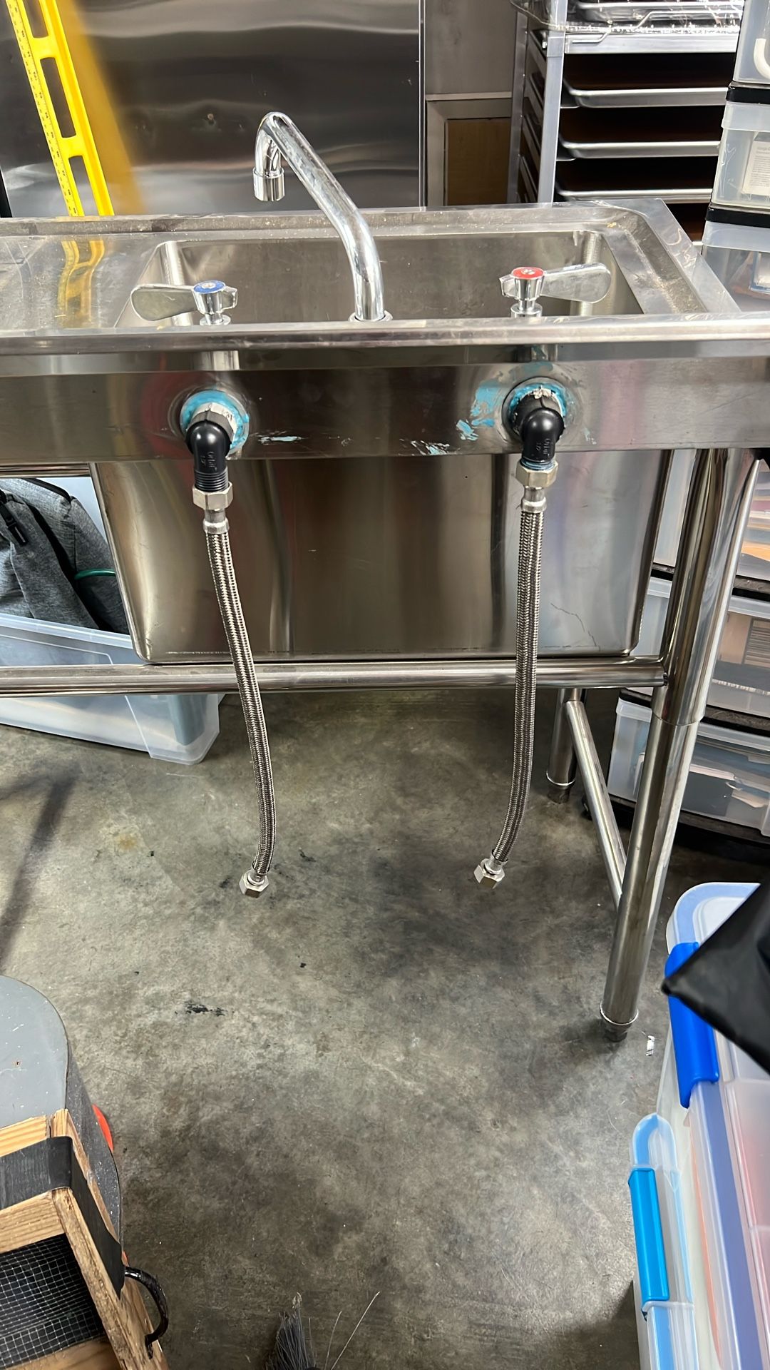 Industrial Sink And Freezer