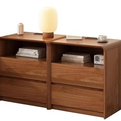 2 STORAGE DRAWER END TABLES (SET OF 2 )
