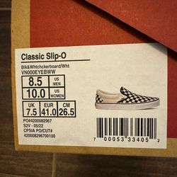 Vans Classic Slip-O Black & White Checkerboard