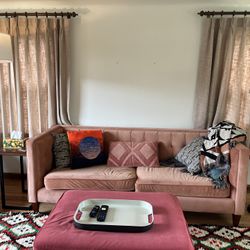 Pink Velvet Sofa