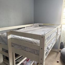 Kids loft style bed & mattress