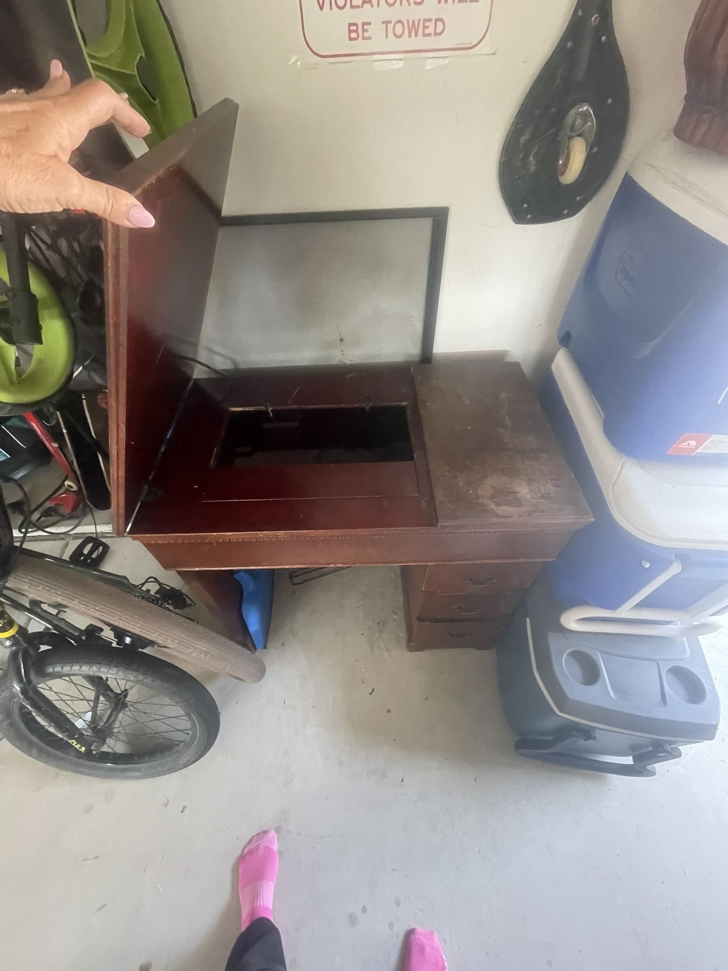 Antique Sewing Machine Table