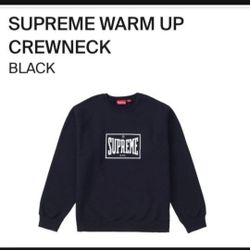 Supreme Warm Up Crew Neck - Black - Medium 