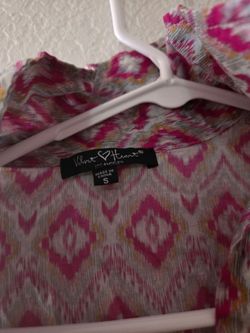 Velvet Heart Los Angeles Patterned Top Size Small