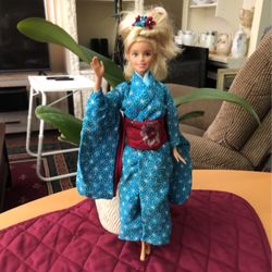 Beautiful Barbie In Her Kimono 