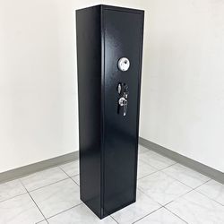 (New) $199 Large 5-Rifle Gun Safe Box Biometric Fingerprint 14x12x57” 