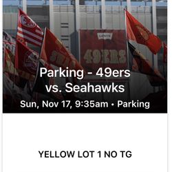 49ers Vs Seahawks Parking Pass