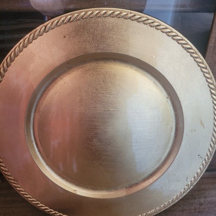 50 Cnt 13" Gold Color Charger Plates