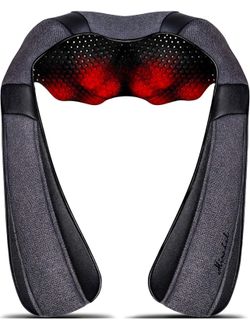 Back Massager, Shiatsu Neck Massager with Heat, Electric Shoulder Massager