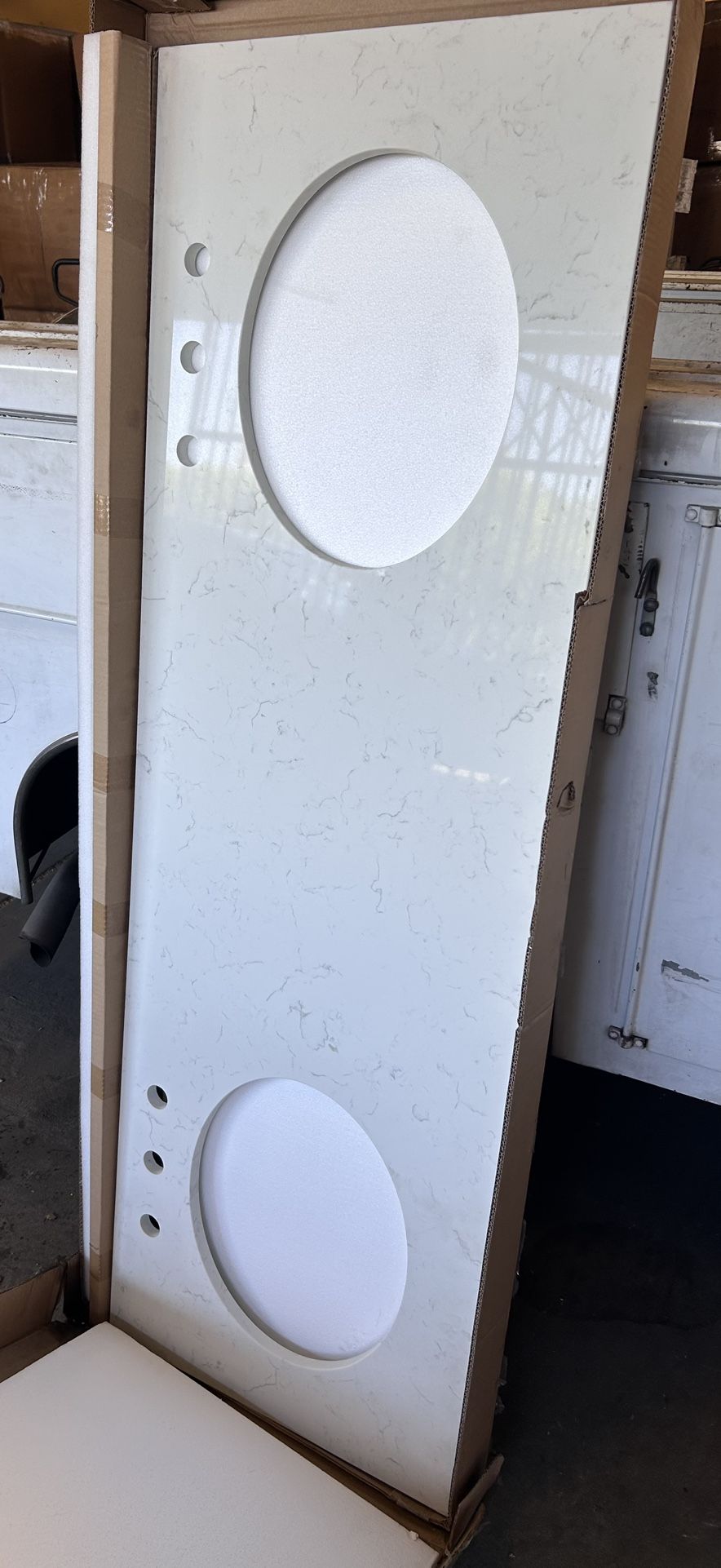 A double Vanity 66 inches by 22 inches just counter top