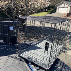 Large Medium Dog Kennel Crate Collapsible in Good Condition 36” L by W 22” H “24