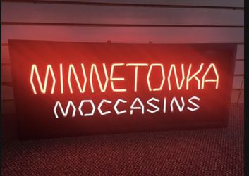 Minnetonka  Moccasin  Neon Sign.