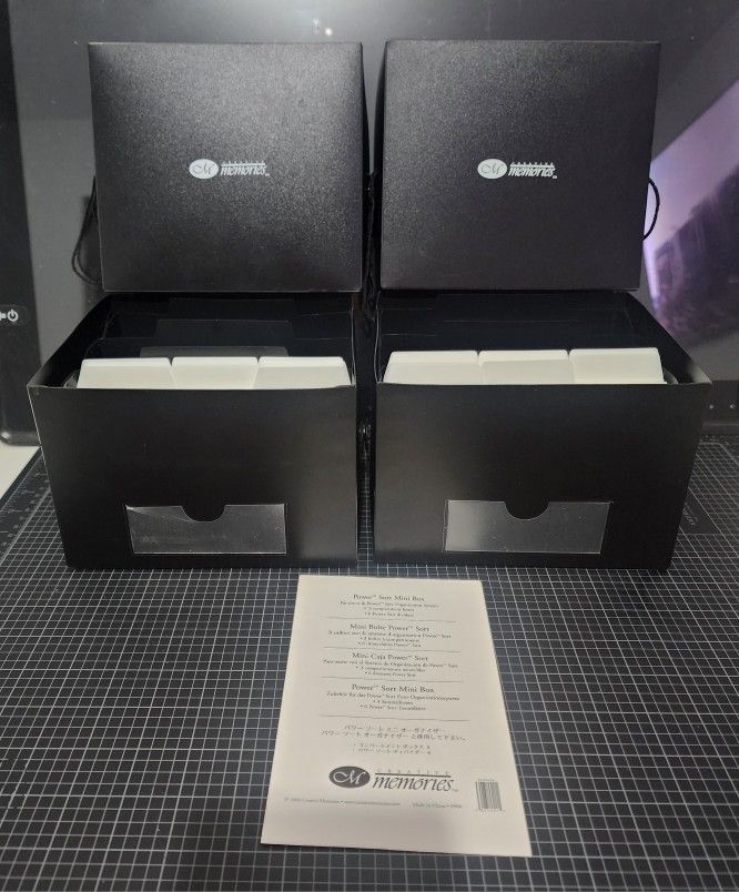 Creative Memories Set/2 Power Sort Mini Boxes EUC