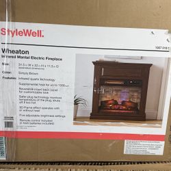 Wheaton Mantle Electric Fireplace 31 In Simply Brown for Sale in Waterbury,  CT - OfferUp