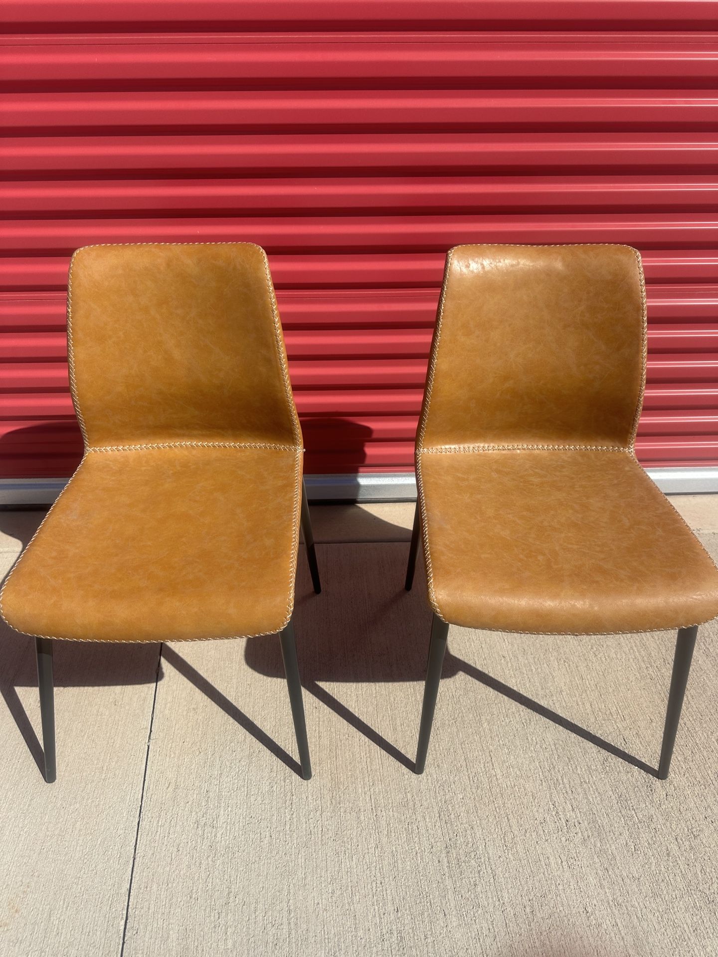 Jayden KD Faux Jayden PU Dining Leather Dining Side Chair, (Set ... Side Chair, Vinta...