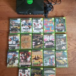Original X Box With 18 Games