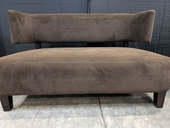 Contemporary Brown Fabric Armless Accent Chair