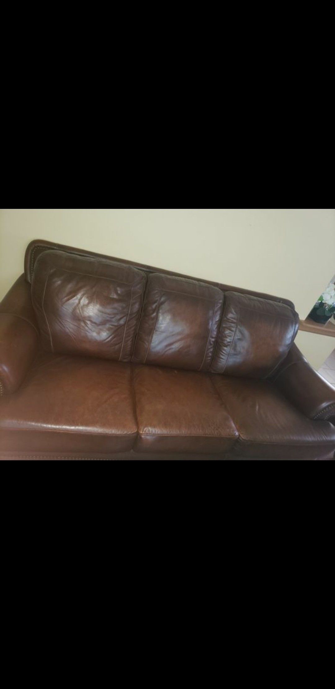 Leather Brown sofa