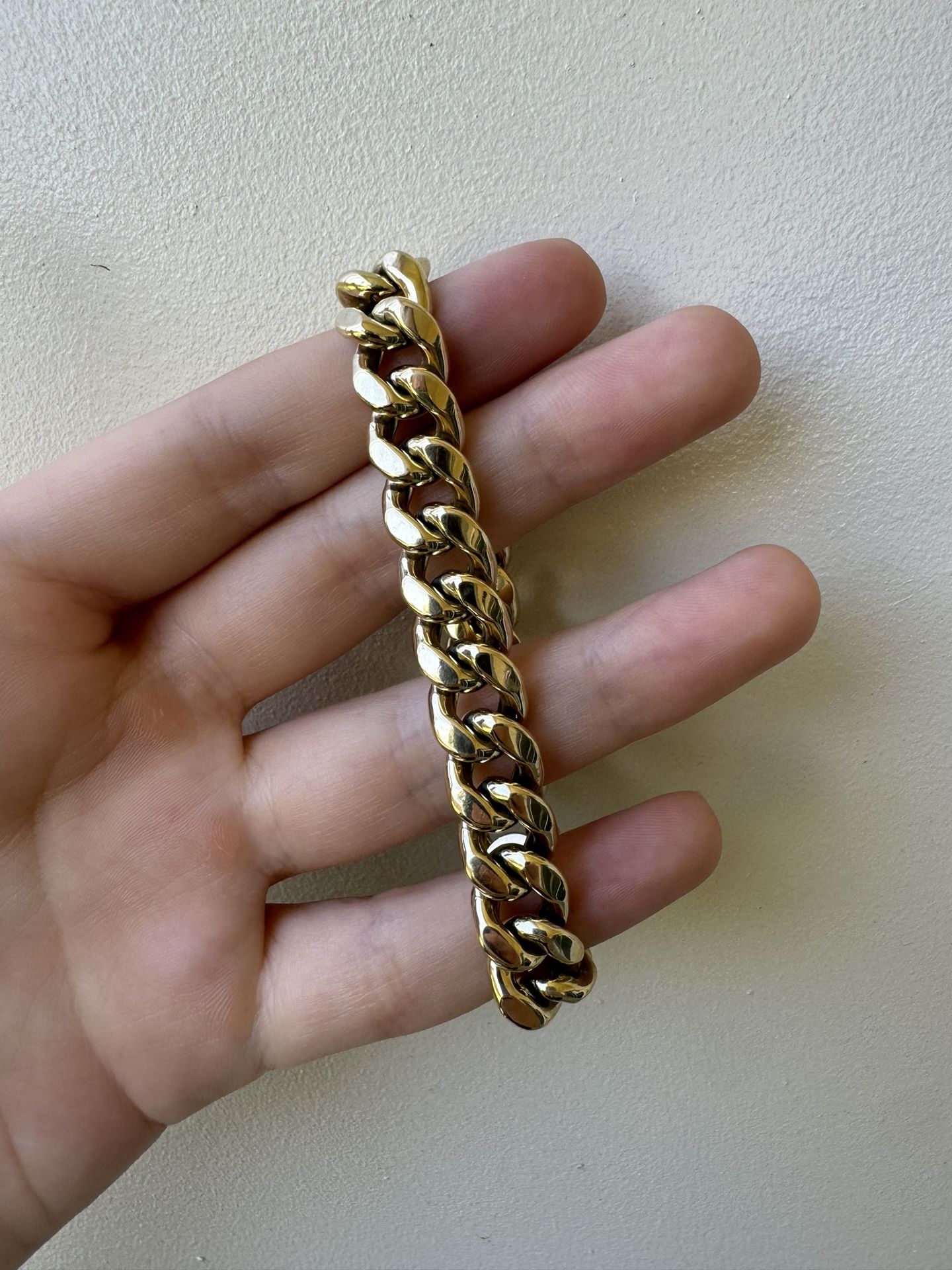 14kt gold Cuban Curb Bracelet