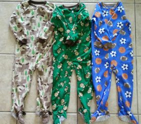 3 boys footie pjamas size 4T