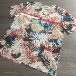 Tommy Hilfiger Men’s Hawaiian Print T-Shirt Short Sleeve Size XL Cotton