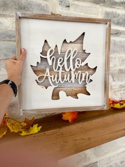 Fall decor wooden sign