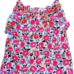 THML Multicolor Cup Ruffle Sleeve 100% Cotton.  Size M