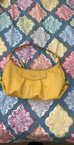 Yellow coach bag