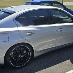 Satin Black bbs Wheels Almost New Size 19x8.5 Square Setup Almost New Tires 