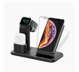 BEACOO 3 in 1 Wireless Charging Station, 7.5W Qi Fast Wireless Charger for iPhone SE 2020/11 Pro Max/XR/XS Max/X/ 8 Plus, Nightstand Charging Dock fo
