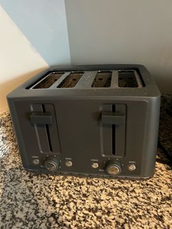 Gray Toaster and Kettle